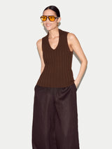 Cotton 90's Rib Tank | Brown