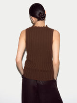 Cotton 90's Rib Tank | Brown