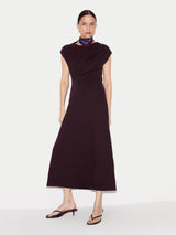 Ruched Seam Jersey Dress | Purple