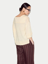 Linen Sailor Collar Jumper | Cream