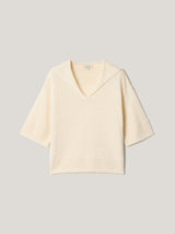 Linen Sailor Collar Jumper | Cream