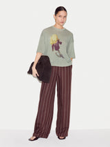 Painted Iris Print Jumper | Green