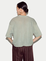 Painted Iris Print Jumper | Green