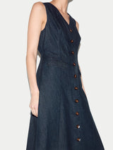 Chambray Waistcoat Dress | Blue