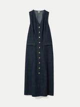 Chambray Waistcoat Dress | Blue