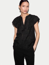 Floral Jacquard Top | Black
