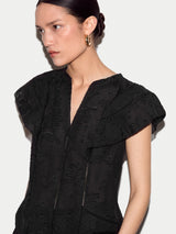 Floral Jacquard Top | Black