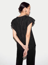 Floral Jacquard Top | Black