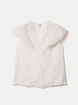 Floral Jacquard Top | White