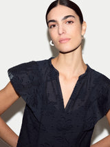 Floral Jacquard Mini Dress | Navy