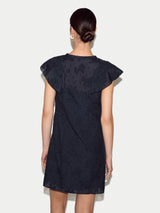 Floral Jacquard Mini Dress | Navy
