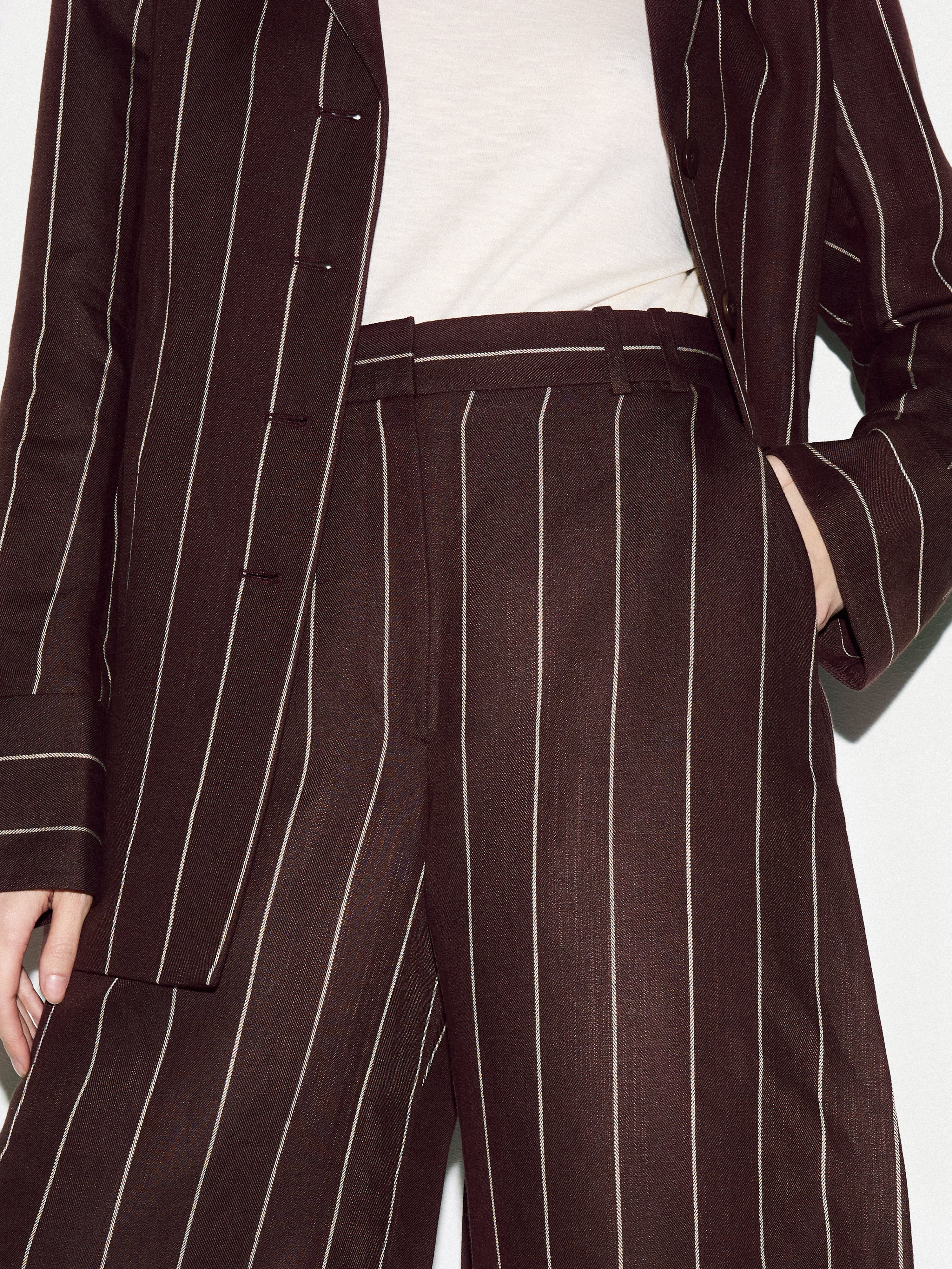 Pinstripe Bermuda Short | Brown – Jigsaw