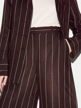 Pinstripe Bermuda Short | Brown