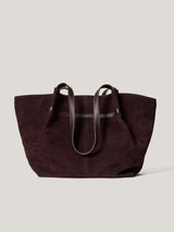 Shopper Suede Tote Bag | Oxblood