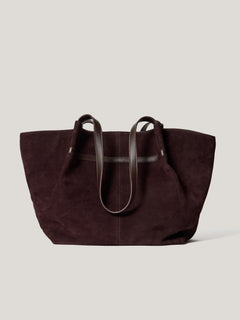 Shopper Suede Tote Bag | Oxblood
