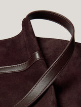 Shopper Suede Tote Bag | Oxblood