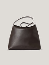 Leather Fold Over Shoulder Bag | Brown