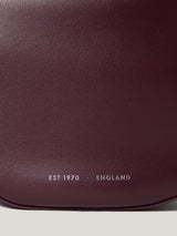 Leather Fold Over Cross Body Bag | Burgundy