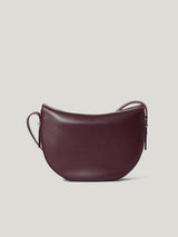 Leather Fold Over Cross Body Bag | Burgundy