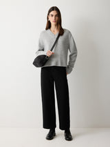 Padded Nylon Cross Body Bag | Black