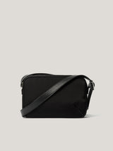 Padded Nylon Cross Body Bag | Black