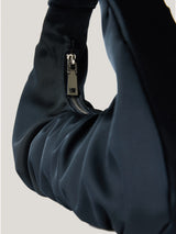Pleated Satin Tay Bag | Navy