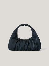 Pleated Satin Tay Bag | Navy