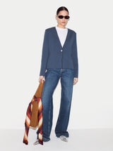 Minimalist Knit Jacket | Blue