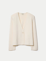 Minimalist Knit Jacket | Cream