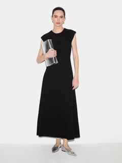 Crinkle Cotton Dress | Black