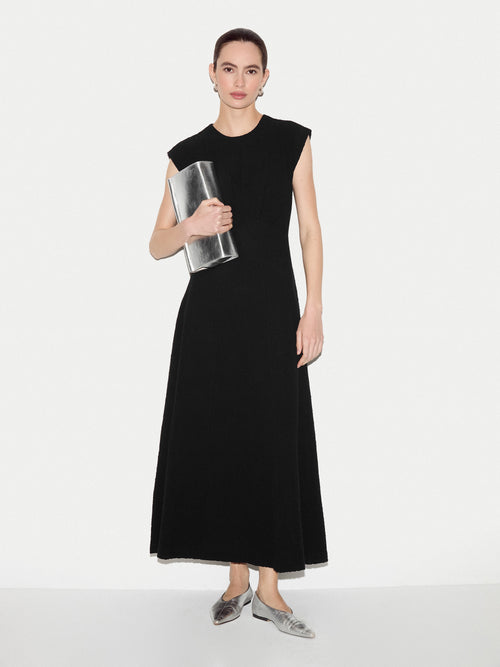 Crinkle Cotton Dress | Black