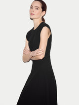 Crinkle Cotton Dress | Black