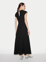 Crinkle Cotton Dress | Black