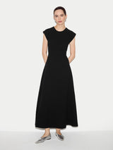 Crinkle Cotton Dress | Black