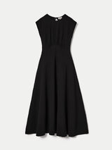 Crinkle Cotton Dress | Black