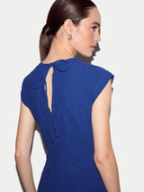 Crinkle Cotton Dress | Blue
