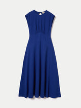 Crinkle Cotton Dress | Blue