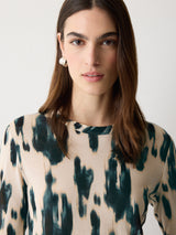 Ikat Long Sleeve Jersey T-shirt | Cream