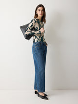 Ikat Long Sleeve Jersey T-shirt | Cream