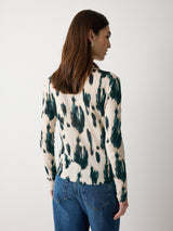 Ikat Long Sleeve Jersey T-shirt | Cream