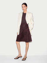 Cotton Double Pleated Short | Purple