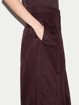 Cotton Double Pleated Short | Purple