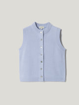 Wool Cashmere Blend Waistcoat | Blue