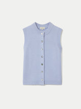 Wool Cashmere Blend Waistcoat | Blue