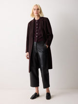 Wool Cashmere Blend Waistcoat | Purple