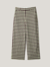 Dale Linen Check Trouser | Green