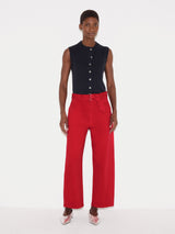 Turner Belted Barrel Leg Jean | Red