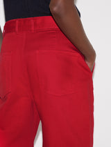 Turner Belted Barrel Leg Jean | Red