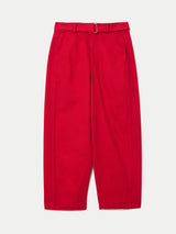 Turner Belted Barrel Leg Jean | Red