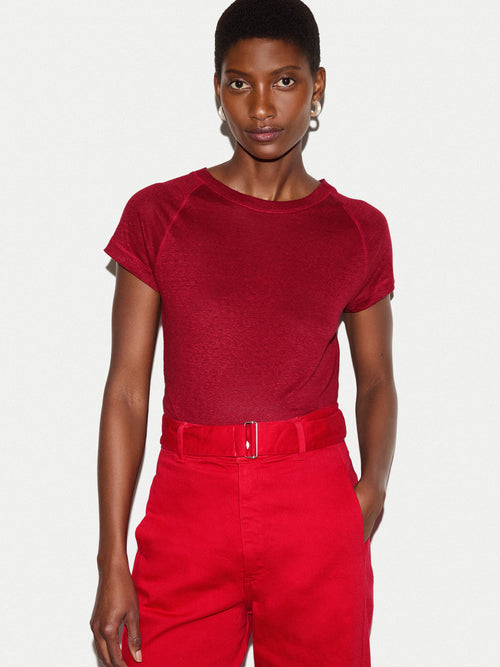 Linen Raglan Baby T-shirt | Red
